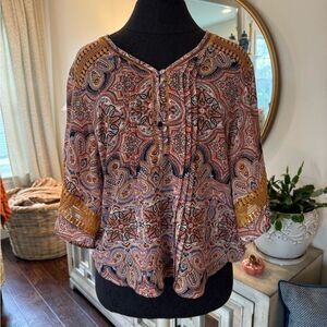 Multicolor, paisley size, small/ medium shirt